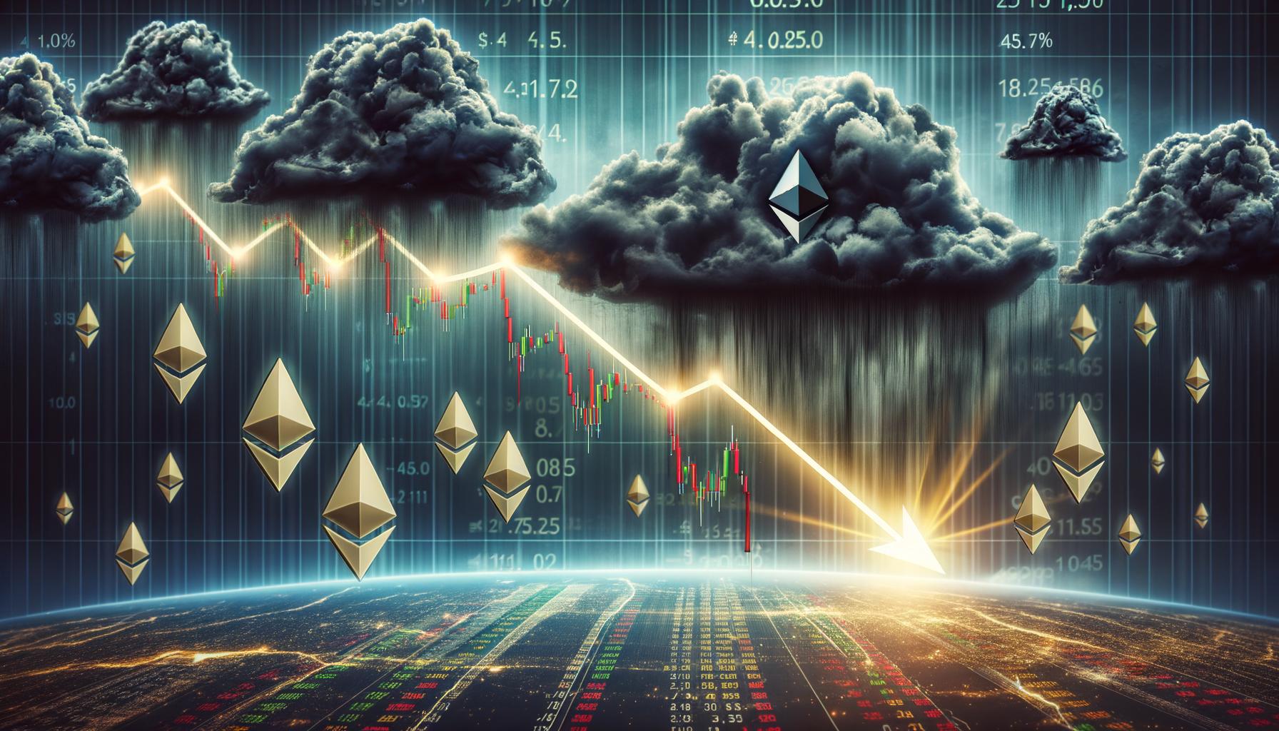 Ethereum price failed to clear the $3,520 zone and started a fresh decline. ETH dived below the $3,250 support and even tested the $3,150 zone. Ethereum started a fresh decline below the $3,320 and $3,250 levels. The price is trading below $3,250 and the 100-hourly Simple Moving Average. There is a key bearish trend line forming with resistance near $3,325 on the hourly chart of ETH/USD (data feed via Kraken). The pair could correct losses, but upsides might be limited above the $3,320 zone. Ethereum Price Takes Hit Ethereum price failed to continue higher above the $3,450 and $3,420 resistance levels. ETH started another decline below the $3,320 support zone like Bitcoin. There was a move below the $3,250 and $3,220 support levels. The price declined 5% and even tested the $3,150 support. A low was formed at $3,156 and the price is now consolidating losses. There was a move above the $3,200 resistance level. The price is now testing the 23.6% Fib retracement level of the downward move from the $3,426 swing high to the $3,156 low. Ethereum is trading below $3,300 and the 100-hourly Simple Moving Average. If there is a recovery wave, the price might face resistance near the $3,250 level. The first major resistance is near the $3,300 level or the 50% Fib retracement level of the downward move from the $3,426 swing high to the $3,156 low. There is also a key bearish trend line forming with resistance near $3,325 on the hourly chart of ETH/USD. The next major hurdle is near the $3,365 level. A close above the $3,365 level might send Ether toward the $3,450 resistance. The next key resistance is near $3,500. An upside break above the $3,500 resistance might send the price higher. Any more gains could send Ether toward the $3,550 resistance zone. Another Decline In ETH? If Ethereum fails to clear the $3,320 resistance, it could continue to move down. Initial support on the downside is near $3,200. The first major support sits near the $3,150 zone. A clear move below the $3,150 support might push the price toward $3,080. Any more losses might send the price toward the $3,050 level in the near term. Technical Indicators Hourly MACD – The MACD for ETH/USD is gaining momentum in the bearish zone. Hourly RSI – The RSI for ETH/USD is now below the 50 zone. Major Support Level – $3,150 Major Resistance Level – $3,320