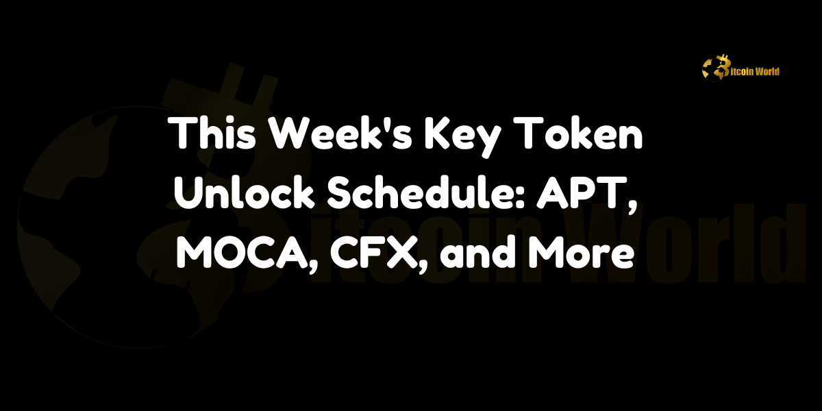 According to data shared by Cryptorank.io, a leading blockchain investment and analytics platform, several major token unlock events are scheduled this week, potentially impacting the markets for these assets. Token unlocks typically involve releasing previously locked tokens into circulation, which can influence liquidity and price movements. The list includes well-known projects like Aptos (APT), Mochimo