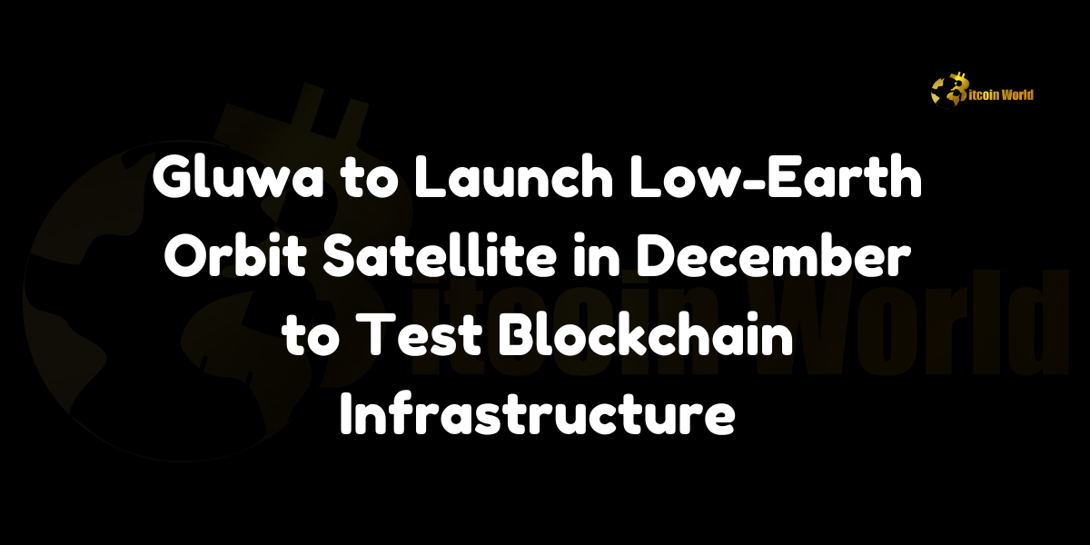 Gluwa to Launch Low-Earth Orbit Satellite in December to Test Blockchain Infrastructure