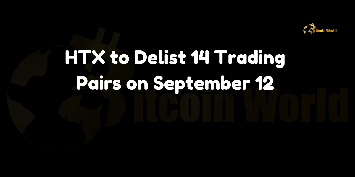 HTX to Delist 14 Trading Pairs on September 12