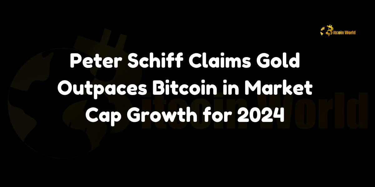 Peter Schiff Claims Gold Outpaces Bitcoin in Market Cap Growth for 2024