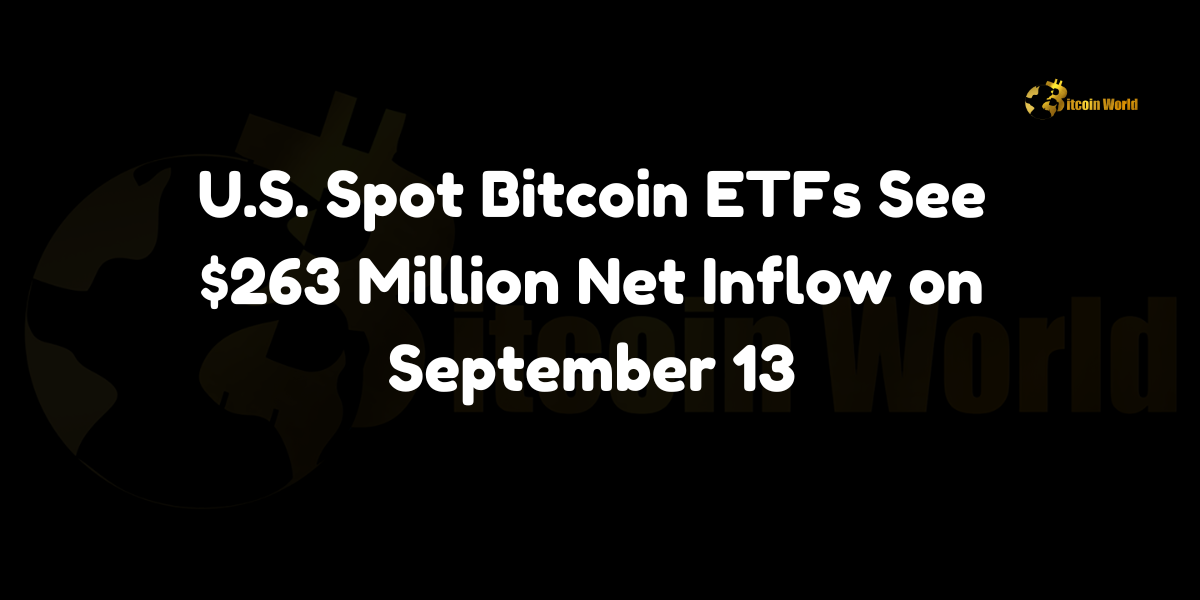 US Spot Bitcoin ETFs See $263 Million Net Inflow on September 13