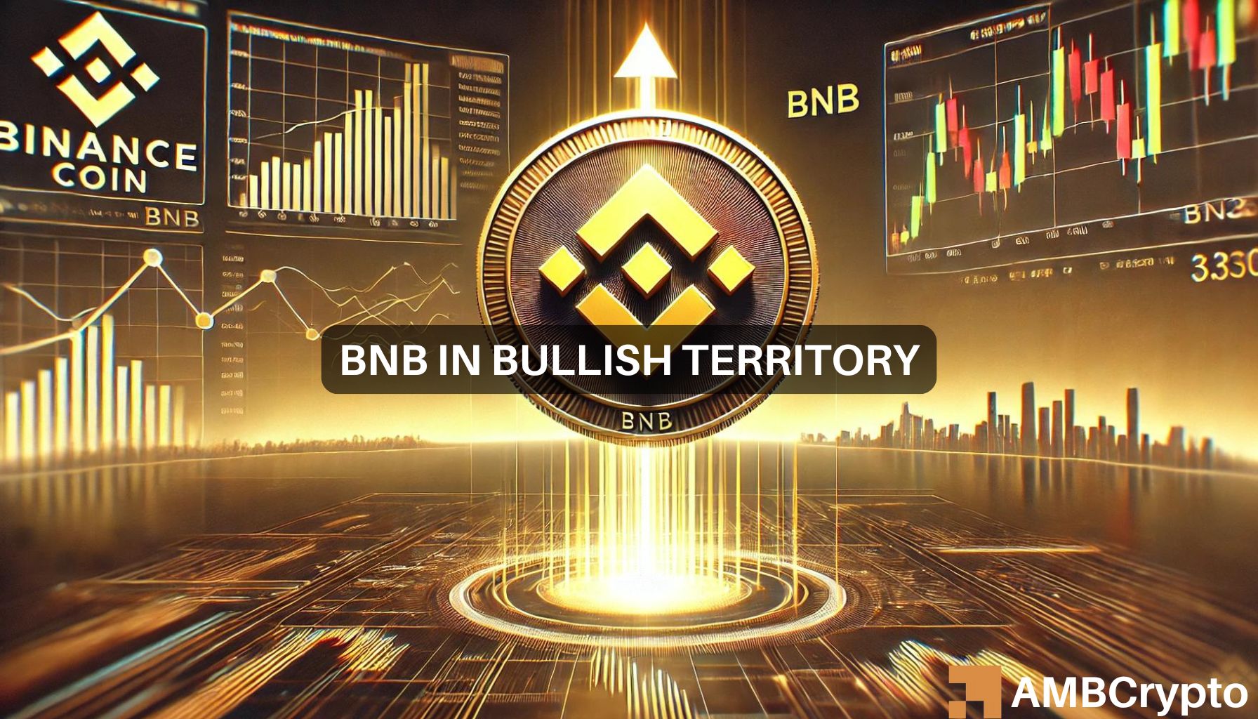 BNB surges with a 14.42% volume spike, strong on-chain metrics fueling bullish momentum.