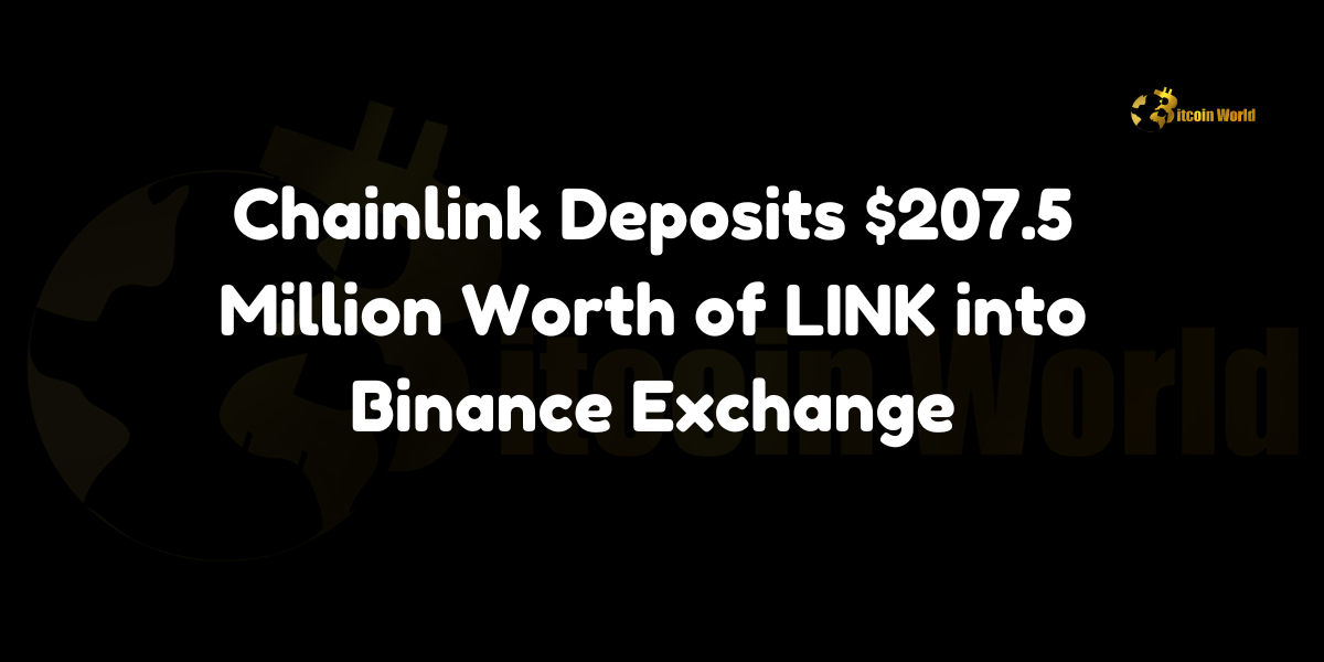 Chainlink Deposits $207.5 Million Worth of LINK into Binance Exchange