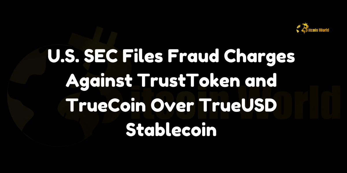 US SEC Files Fraud Charges Against TrustToken and TrueCoin Over TrueUSD Stablecoin The U.S. Securities and Exchange Commission (SEC) has filed fraud charges against TrustToken and TrueCoin, alleging fraudulent and unregistered sales of investment contracts involving the TrueUSD (TUSD) stablecoin, according to a press release published on September 24. The SEC’s complaint highlights that 99%