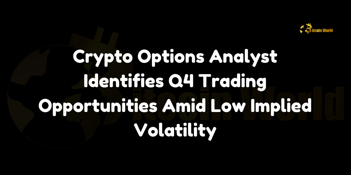 Crypto Options Analyst Identifies Q4 Trading Opportunities Amid Low Implied Volatility As the third quarter of 2024 comes to a close, crypto options analysts are pointing to key opportunities for traders in the fourth quarter, especially amid current conditions of low implied volatility (IV). According to Adam, an analyst at Greeks.live, a leading crypto options