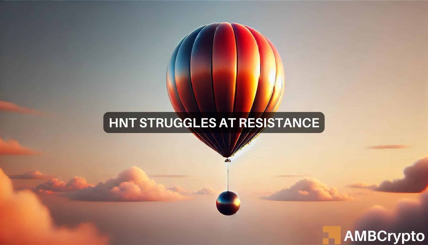 Helium encounters key resistance: A look at HNT’s bullish pattern, volume slump