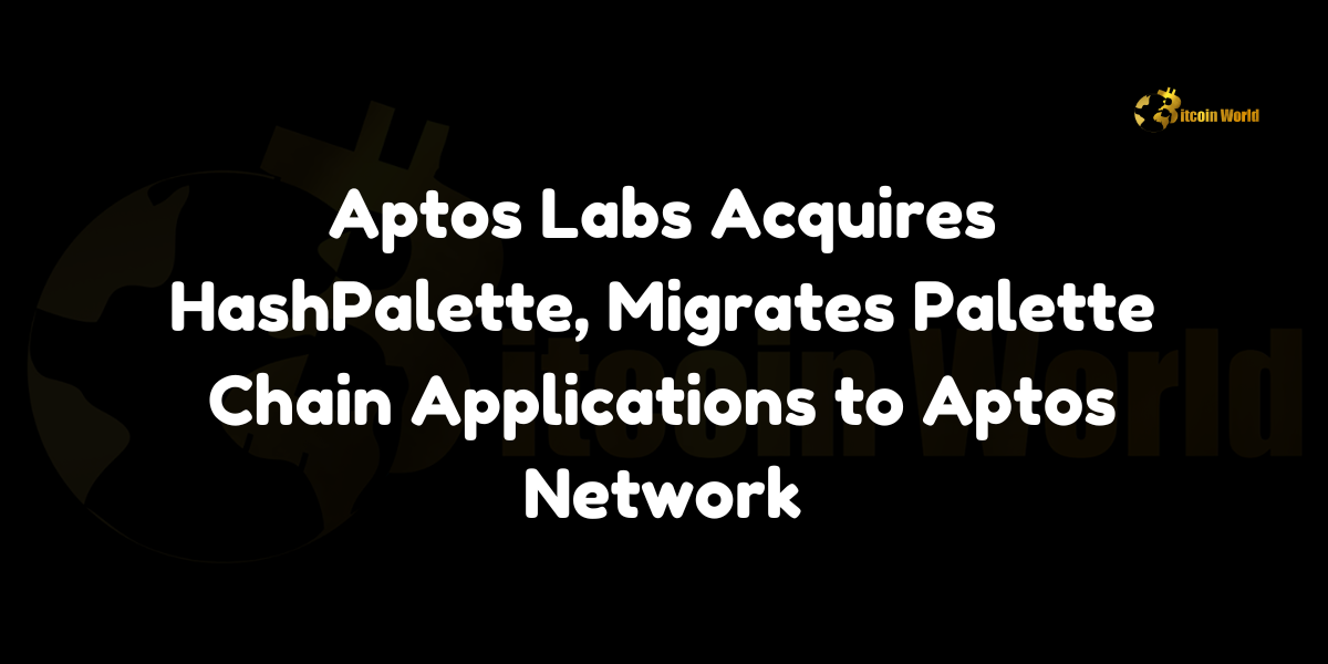 Aptos Labs Acquires HashPalette, Migrates Palette Chain Applications to Aptos Network In a strategic move to expand its presence in the blockchain space, Aptos Labs, a leading Layer-1 blockchain developer, has announced its acquisition of HashPalette, the team behind Japan’s Palette Chain. The acquisition was officially revealed via a post on X (formerly Twitter), with