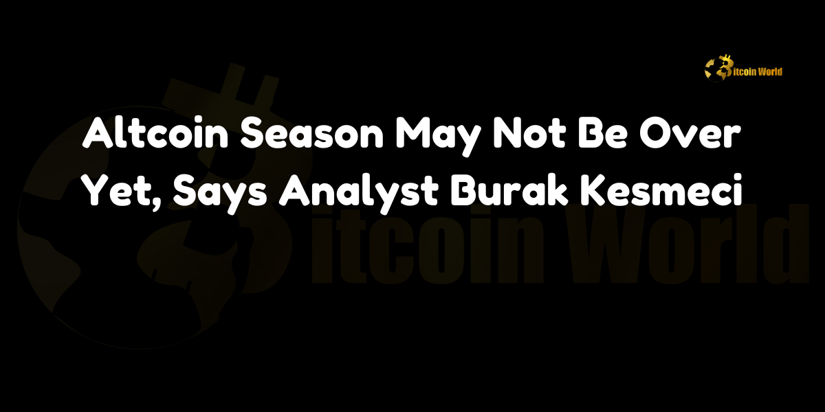 Altcoin Season May Not Be Over Yet, Says Analyst Burak Kesmeci According to crypto analyst Burak Kesmeci, the current altcoin season may still be in play, as indicated by the Ethereum Coinbase Premium Index, which has remained stagnant since Black Monday on August 5. This index, a key measure of U.S. market sentiment, helps investors