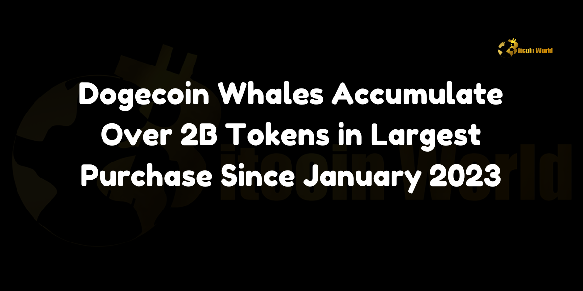 Dogecoin Whales Accumulate Over 2B Tokens in Largest Purchase Since January 2023 In a noteworthy move that has caught the attention of the crypto community, Dogecoin (DOGE) whales have accumulated a staggering 2.07 billion DOGE tokens—valued at approximately $231 million—over the past week. According to data from IntoTheBlock shared on X (formerly Twitter), this large-scale