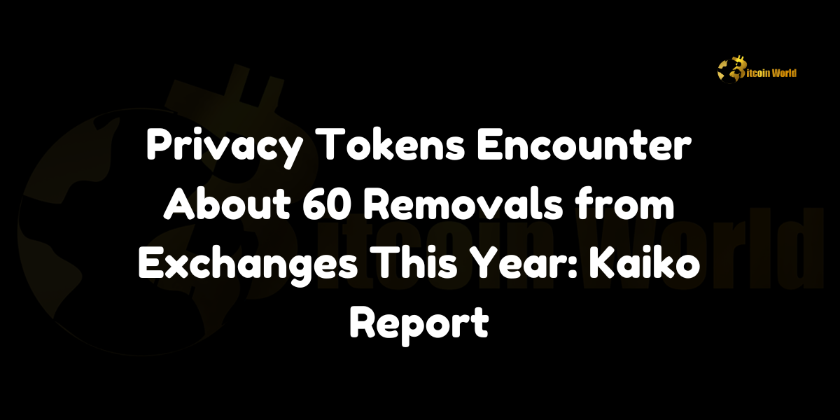 Privacy Tokens Encounter About 60 Removals from Exchanges This Year: Kaiko Report In a significant development within the cryptocurrency landscape, privacy tokens have faced an unprecedented number of delistings from centralized cryptocurrency exchanges this year. According to a recent report by Kaiko, highlighted by CryptoSlate, nearly 60 privacy tokens have been removed from exchanges, marking