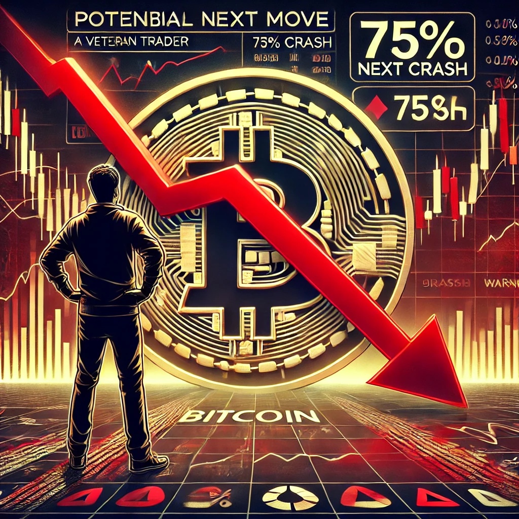 Peter Brandt, a well-known veteran in the trading community, recently took to X to share a concerning outlook on Bitcoin price trajectory. Brandt’s warning comes amid a relatively stagnant performance by the leading crypto, failing to produce any decisive moves toward new all-time highs in recent months. Brand pointed out a historical pattern that could signal a 75% drop for Bitcoin. Related Reading: Bitcoin’s Puell Multiple Signals A Bullish Surge: Could A New ATH Be Near? Reason Why A 75% Plunge Could Be Looming In his post, Peter Brandt pointed out that Bitcoin has been moving sideways for 30 weeks since its last all-time high (ATH). He referenced historical patterns, explaining that when Bitcoin fails to make a new ATH within this time frame, it typically experiences a decline of over 75%. Brandt emphasized the importance of Bitcoin breaking out soon, suggesting that a significant drop might follow if it doesn’t. He also mentioned that markets that don’t show upward momentum often struggle to do so. Hey Bitcoiners Are you familiar with the concept of “market analogs?” Here is something to think about It has been 30 weeks since $BTC made an ATH Whenever has not made a decisive new ATH within this time length a 75%+ decline has occurred pic.twitter.com/CUyK4C2W93 — Peter Brandt (@PeterLBrandt) October 11, 2024 However, he made it clear that this was an observation based on historical data rather than a prediction or personal opinion, noting: I am always amused by people who confuse a market observation with a market opinion. Drivers who cannot turn their heads in both directions always end up in an accident. Bitcoin Performance And Fundamental Analysis Despite Brandt’s cautionary note, Bitcoin has regained ground after briefly dipping below $60,000. Today, Bitcoin is trading at $62,172, up 2.8% in the past 24 hours after touching a low of $58,982 yesterday. While some traders remain hopeful that Bitcoin will continue its upward trajectory, others are growing concerned about potential volatility, especially given the historical patterns that Brandt has outlined. Data from the CryptoQuant platform further supports the notion of potential downside pressure. According to a recent analysis, BTC’s “Coinbase Premium Gap” has reached its lowest level since August, signaling a wave of selling activity. The Coinbase Premium Gap measures the difference between Bitcoin’s price on Coinbase (a US-based exchange) and other global exchanges. Related Reading: Bitcoin’s Path To $80,000 “Melt-Up” In Q4 2024 – Details Inside A positive premium typically indicates strong buying pressure from US investors, while a negative premium can reflect waning demand. The current negative premium could suggest that institutional interest in Bitcoin is declining, adding weight to Brandt’s observation that Bitcoin might be on the brink of a major correction. Featured image created with DALL-E, Chart from TradingView