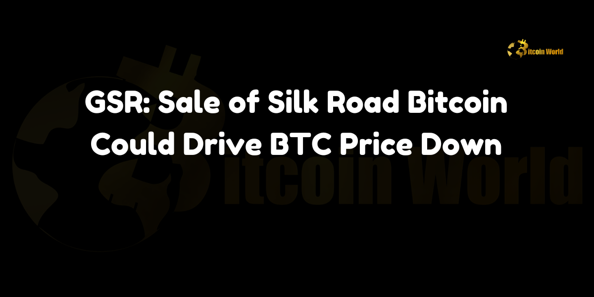 GSR: Sale of Silk Road Bitcoin Could Drive BTC Price Down In a cautionary report released by crypto market maker GSR, the potential sale of confiscated Bitcoin (BTC) from the infamous dark web marketplace Silk Road by the U.S. government could exert downward pressure on Bitcoin’s market price. According to DL News, GSR’s analysis underscores