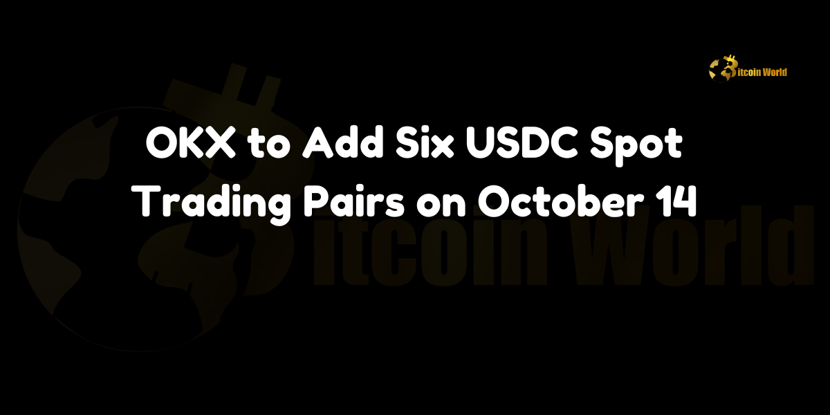 OKX to Add Six USDC Spot Trading Pairs on October 14 In a strategic move to enhance its trading offerings and provide more opportunities for traders, OKX, a leading cryptocurrency exchange, has announced the addition of six USDC spot trading pairs. This expansion is set to take place on October 14, 2024, between 09:00 and