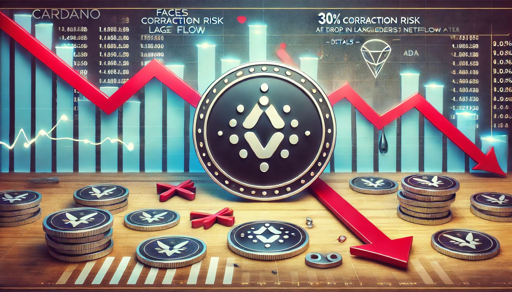 Cardano (ADA) is currently trading near its yearly lows after months of underwhelming price action. Since early August, the price has struggled to hold above the crucial $0.36 level. This shift has left ADA in a precarious position, with investors and traders watching for signs of a potential recovery. Related Reading: Dogecoin Could Break Yearly Highs ‘Any Moment Now’ – Crypto Analyst Data from IntoTheBlock highlights a significant drop in whale activity over the past month, raising concerns about further downside pressure. The decrease in large transactions suggests that major holders may be stepping back, adding to the likelihood of a deeper correction for the altcoin. If ADA fails to break above the $0.36 resistance in the coming days, a 30% retrace to lower demand levels seems inevitable. Market participants are awaiting confirmation of either a breakout or further declines as the broader market remains uncertain. The next few days will be crucial for determining Cardano’s short-term direction. Cardano Whales Leaving Early? Cardano is at a crucial liquidity level, with on-chain metrics indicating a potential for further decline, especially given the significant decrease in whale activity. Recent data from IntoTheBlock highlights a concerning trend: ADA whales, or large investors, have increasingly sold their holdings over the past month. This trend is evident in the 100% fall in ADA’s large holders’ netflow, which refers to the balance between the amount of the coin these addresses buy and the amount they sell. Large holders are addresses with over 0.1% of Cardano’s circulating supply. When the flow declines, these investors sell more coins than they buy, signaling a potential loss of confidence in Cardano. This lack of confidence often trickles down to retail investors, leading them to sell their holdings. The drop in ADA’s whale concentration over the past month confirms this selling activity, raising concerns about ‘Smart Money’ potentially exiting the Cardano ecosystem. If this trend continues, it could push ADA below its current liquidity level, resulting in a deeper correction. Related Reading: Solana Bullish Pattern Signals Massive Gains Ahead – 2021 Rally Could Repeat Market participants are closely monitoring these developments, as the exit of large holders could signal a bearish sentiment that may lead to a significant price decline. As Cardano navigates this critical phase, investors will watch for signs of recovery or further weakness in the coming days. Key Levels To Watch Cardano (ADA) is currently trading at $0.35 after experiencing days of choppy price action below the critical $0.36 resistance level. The price is 15% below the 1D 200 exponential moving average (EMA) at $0.40, a key area of resistance that bulls must overcome to reverse the prevailing downtrend. This crucial level was lost in April, and since then, ADA has failed to close above it four times. If the price continues to struggle, a deeper correction to fresh yearly lows at $0.25 could be in store. Such a move would represent a significant 30% retracement from current levels, further intensifying bearish sentiment in the market. Investors are aware of these critical price points, as a failure to reclaim the EMA and break through the $0.36 resistance may lead to increased selling pressure. Related Reading: Can SUI Fall To $1.40? On-Chain Data Exposes Declining Demand Traders will look for signs of strength or weakness in ADA’s price action to determine the likelihood of a potential breakout or a more profound decline in the coming days. Featured image from Dall-E, chart from TradingView