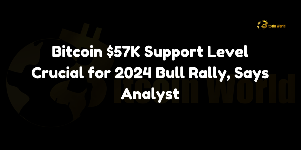 Bitcoin $57K Support Level Crucial for 2024 Bull Rally, Says Analyst