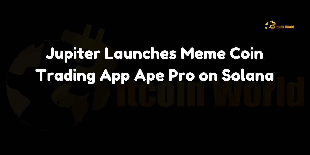 Jupiter Launches Meme Coin Trading App Ape Pro on Solana In a significant development for meme coin enthusiasts and the Solana ecosystem, Jupiter (JUP), the leading decentralized crypto swap aggregator on Solana, has announced the launch of Ape Pro. Unveiled on October 17, 2024, via Jupiter’s official X account, Ape Pro is a dedicated meme