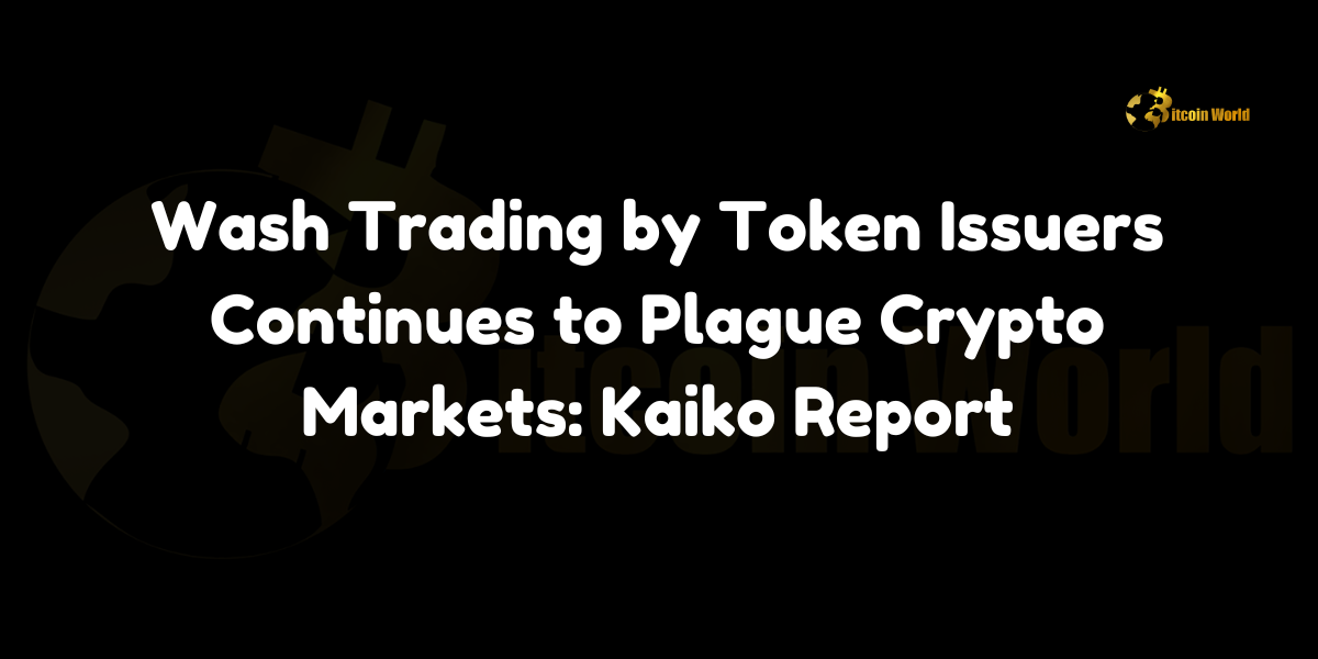 Wash Trading by Token Issuers Continues to Plague Crypto Markets: Kaiko Report The crypto space continues to be impacted by wash trading, a practice that artificially inflates token prices and trading volumes, according to a recent report by Kaiko cited by Bloomberg. The report highlights that wash trading remains prevalent on both decentralized exchanges