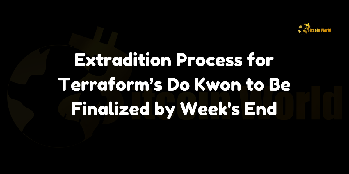 Extradition Process for Terraform’s Do Kwon to Be Finalized by Week’s End Montenegro’s Justice Minister Bojan Božović has confirmed that the extradition process for Do Kwon, the co-founder of the now-bankrupt Terraform Labs, will be signed and finalized by the end of this week, according to a report by CryptoSlate, citing local sources. Kwon