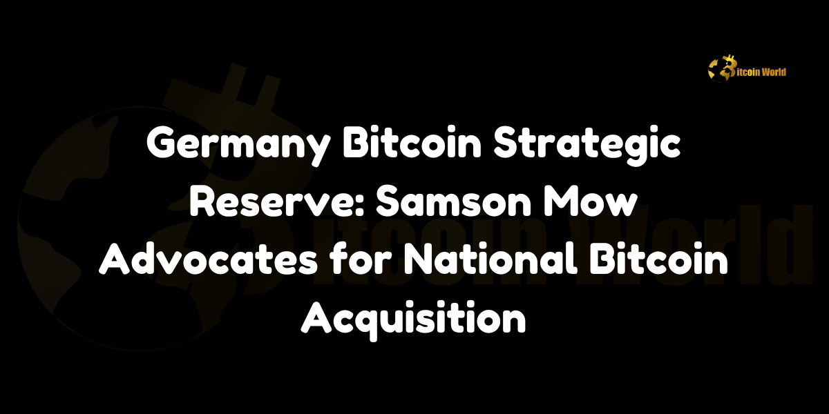 Germany Bitcoin Strategic Reserve: Samson Mow Advocates for National Bitcoin Acquisition