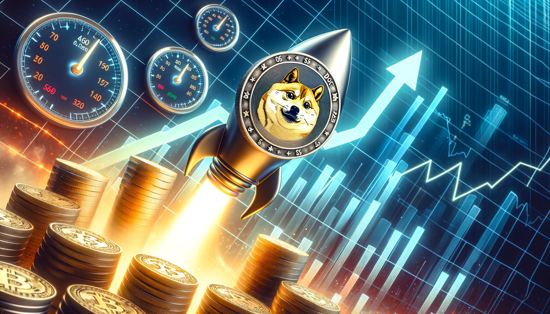 Dogecoin is rising above the $0.1350 resistance zone against the US Dollar. DOGE is now showing positive signs and might clear the $0.1450 resistance. DOGE price started a fresh increase above the $0.1320 resistance level. The price is trading above the $0.1350 level and the 100-hourly simple moving average. There is a key bullish trend line forming with support at $0.1420 on the hourly chart of the DOGE/USD pair (data source from Kraken). The price could gain bullish momentum if it clears the $0.1450 and $0.1465 resistance levels. Dogecoin Price Eyes More Upsides Dogecoin price started a fresh increase above the $0.1200 resistance zone. DOGE gained traction for a move above the $0.1320 resistance zone, beating Bitcoin and Ethereum. There was also a move above the $0.1350 and $0.1400 resistance levels. The price traded as high as $0.1467 and recently saw a minor downside correction. The price dipped below the $0.1420 level. It traded below the 23.6% Fib retracement level of the upward move from the $0.1206 swing low to the $0.1467 high. However, the bulls are active above the $0.1350 level. There is also a key bullish trend line forming with support at $0.1420 on the hourly chart of the DOGE/USD pair. Dogecoin price is now trading above the $0.1320 level and the 100-hourly simple moving average. Immediate resistance on the upside is near the $0.1465 level. The next major resistance is near the $0.1480 level. A close above the $0.1480 resistance might send the price toward the $0.1520 resistance. Any more gains might send the price toward the $0.1550 level. The next major stop for the bulls might be $0.1585. Are Dips Supported In DOGE? If DOGE’s price fails to climb above the $0.1465 level, it could start another decline. Initial support on the downside is near the $0.1420 level. The next major support is near the $0.1400 level. The main support sits at $0.1335 or the 50% Fib retracement level of the upward move from the $0.1206 swing low to the $0.1467 high. If there is a downside break below the $0.1335 support, the price could decline further. In the stated case, the price might decline toward the $0.1250 level or even $0.1220 in the near term. Technical Indicators Hourly MACD – The MACD for DOGE/USD is now gaining momentum in the bullish zone. Hourly RSI (Relative Strength Index) – The RSI for DOGE/USD is now above the 50 level. Major Support Levels – $0.1465 and $0.1500. Major Resistance Levels – $0.1420 and $0.1335.