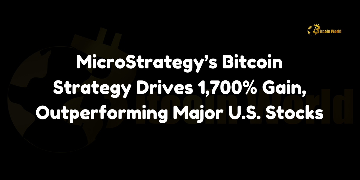 MicroStrategy’s Bitcoin Strategy Drives 1,700% Gain, Outperforming Major U.S. Stocks Since the crypto market crash in 2022, MicroStrategy has outpaced nearly every major U.S. stock, including Nvidia, achieving an impressive 1,700% rise, as reported by Bloomberg. This remarkable growth is attributed to co-founder Michael Saylor’s strategic decision in 2020 to invest heavily in Bitcoin (BTC)