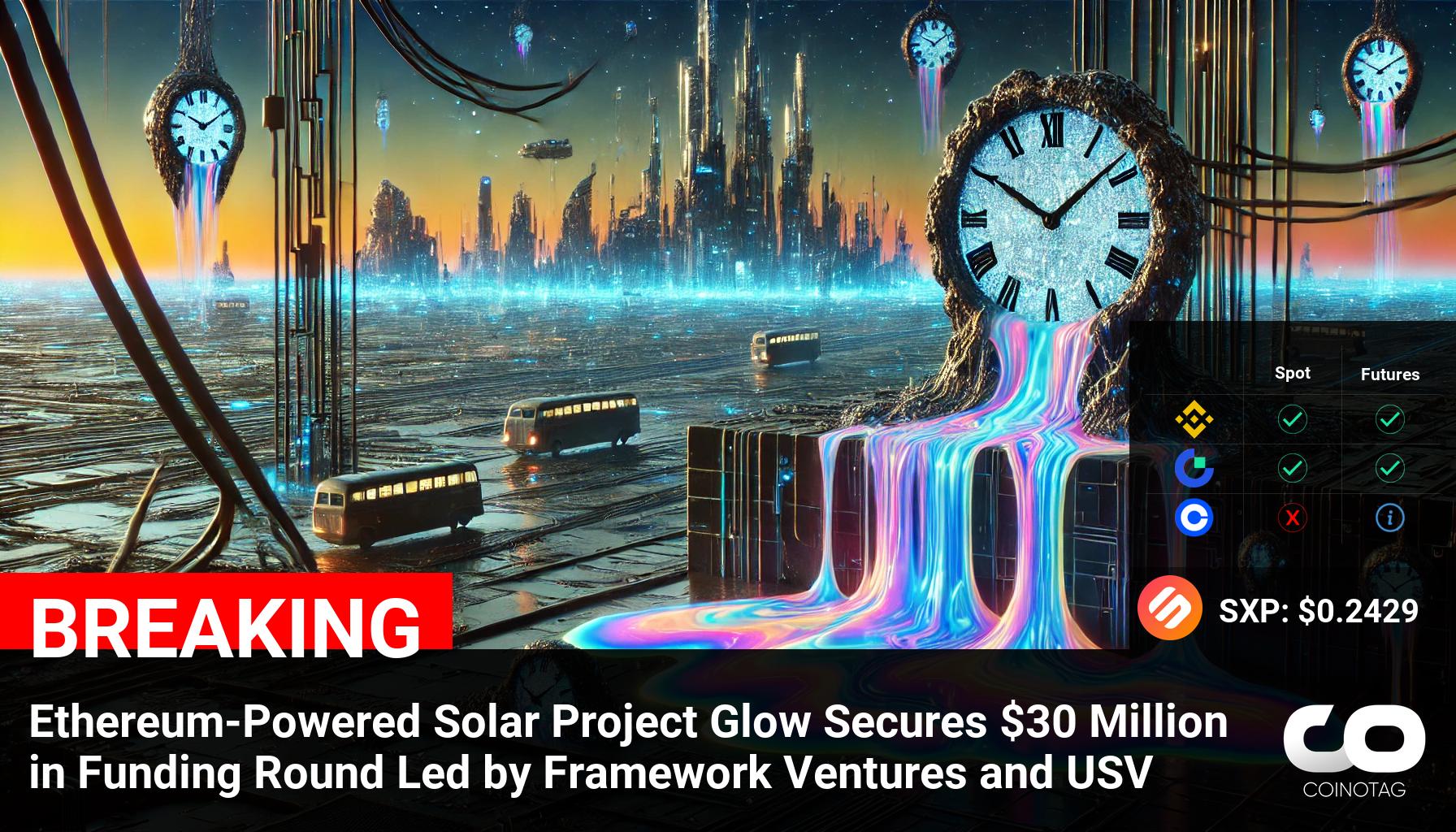 Ethereum-Powered Solar Project Glow Raises $30 Million in Funding Round, Signaling Continued Growth of Blockchain in Sustainable Energy Innovations