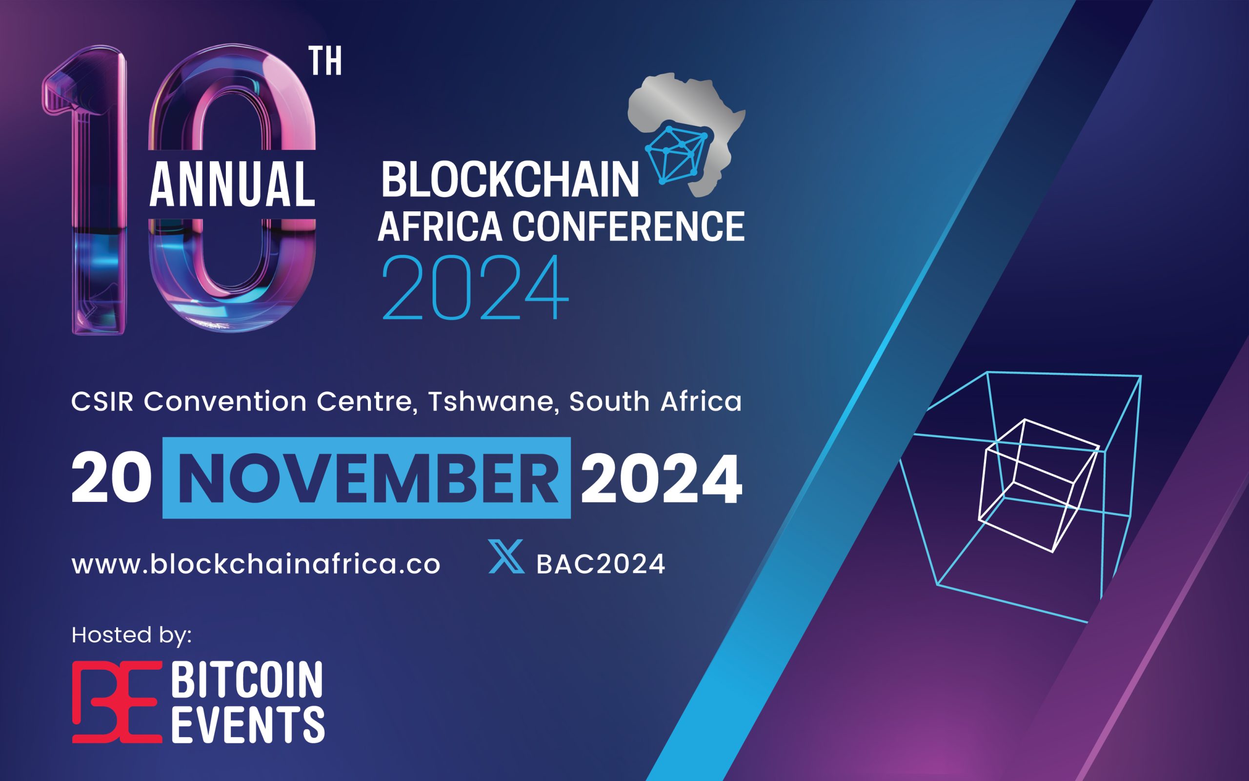 South Africa – Blockchain Africa Conference 2024 is set to unite blockchain developers, influencers, investors, entrepreneurs, and business leaders from around the world at the CSIR International Convention Centre in Pretoria (Tshwane) on 20 November 2024. This premier event, marking the 10th edition and organized by Bitcoin Events, will foster collaboration and provide participants with