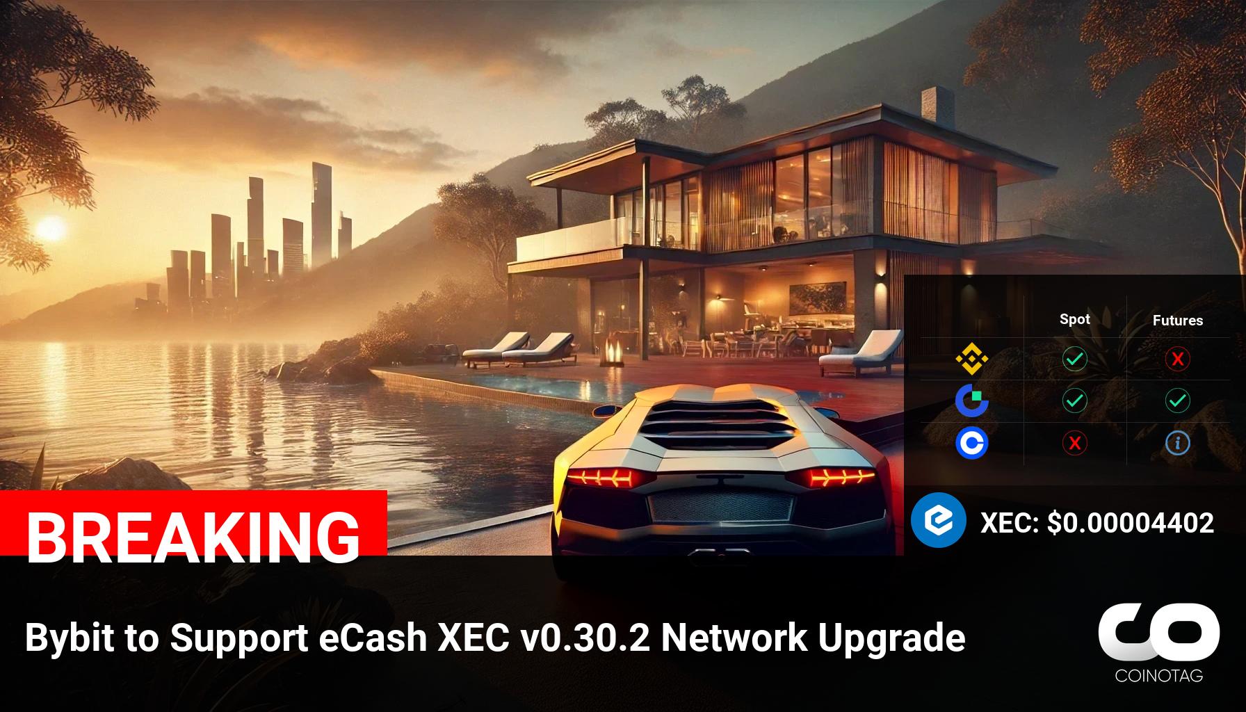 Bybit Announces Support for The eCash XEC v0.30.2 Network Upgrade: XEC ( $XEC ) Price at $0.00004402