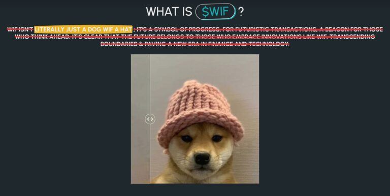 Key Technical Indicator Signals Potential Rise for Meme-Inspired Token Dogwifhat ($WIF)