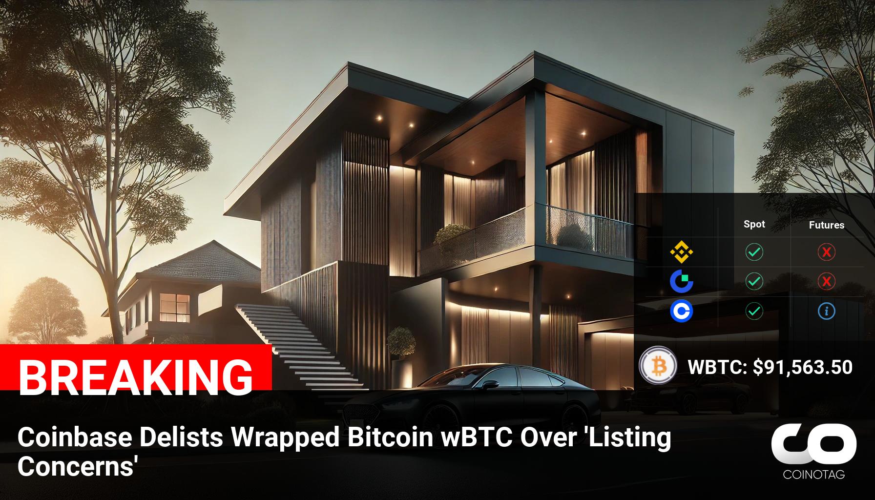 Coinbase Delists Wrapped Bitcoin (wBTC) Due to Listing Concerns: Impact on WBTC and BTC Prices