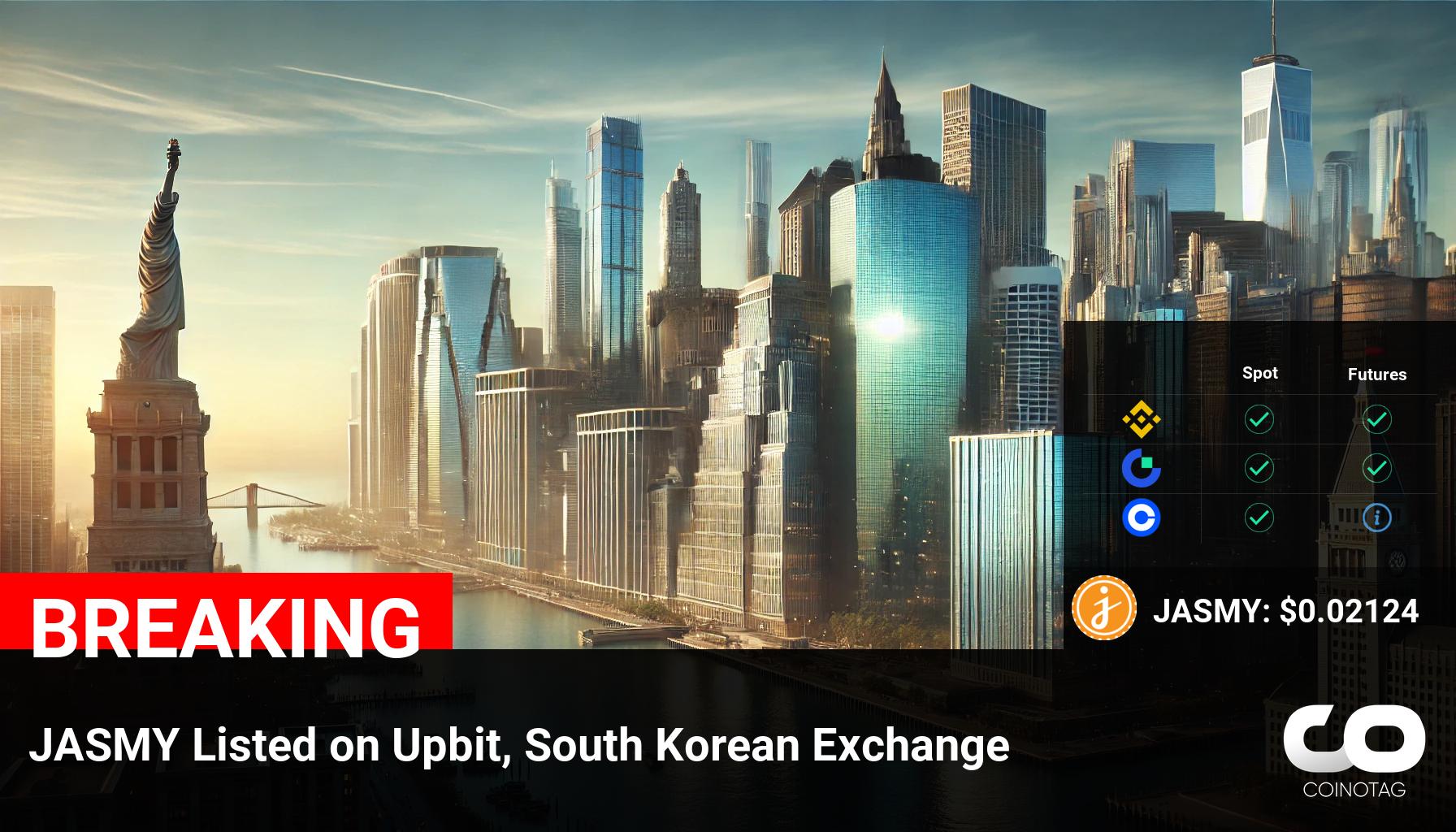 JASMY Cryptocurrency (JASMY) Successfully Listed on Upbit, a Leading South Korean Exchange