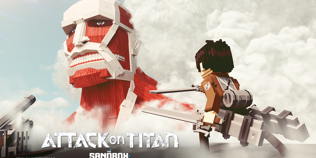 Anime and manga smash Attack on Titan has taken root in Ethereum metaverse game The Sandbox with avatars and a tower defense game.