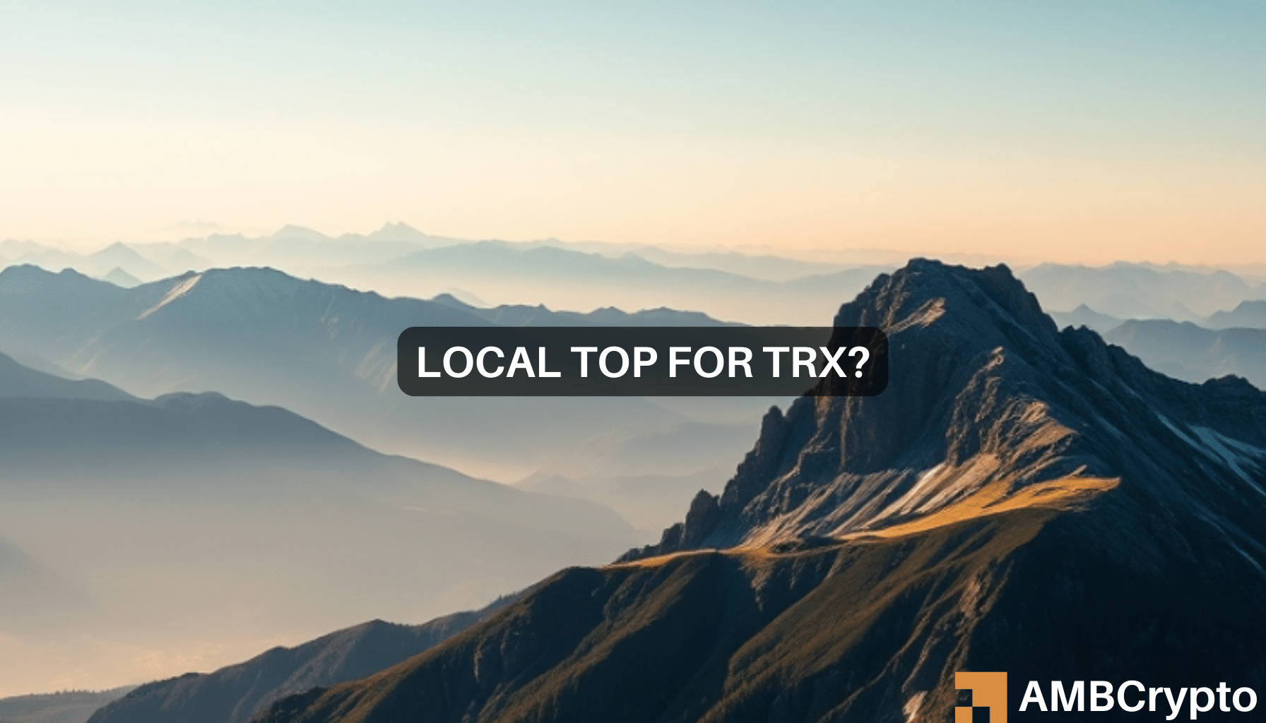 Is TRX at a local top? What the Sharpe ratio tells about its future