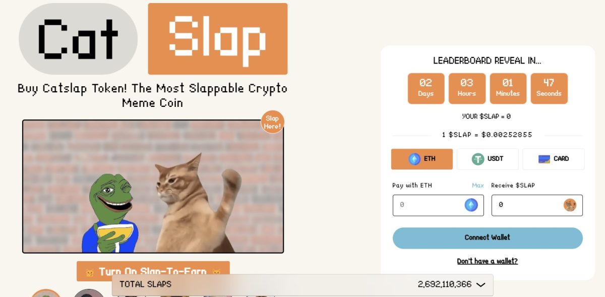 Catslap’s popular Slapdrop challenge has ended and the winners will soon be announced on the official Catslap website on January 14 at 11 AM UTC. Catslap ($SLAP) is a one-of-a-kind meme coin where all token holders can earn slap points by just slapping their favorite characters on the homepage. The more the number of slaps, the more points you get. Each of the top 10 slappers will get a $10K USDT airdrop. Even if you do not make it to the top 10, you’ll get $SLAP tokens as per your position on the leaderboard. However, there was another dimension to this challenge – completing tasks on Zealy. For those unaware, Zealy is a tasking-questing platform used by brands to build a community through a reward-based system. Catslap enthusiasts were required to join the Catslap Zealy page and complete social and on-chain tasks to earn Zealy points. These points weigh more than the slap points. One point on Zealy is equal to 1000 slap points. The more tasks you complete on Zealy, the higher your chances of making it to the top 10. This means that there are two leaderboards: one with the slap points and one with Zealy points. As per the Catslap team’s Telegram communication, the Zealy points will be converted into slap points to arrive at the final leaderboard list on Tuesday. Now, although you could have used any EVM-compatible crypto wallet to participate in these two challenges, you need a Best Wallet crypto address to claim your rewards. In fact, Catslap has an affiliation with Best Wallet , where you can buy the token directly from Best Wallet. Is It a Good Time to Buy the Catslap Dip? Catslap ($SLAP) launched on the MEXC exchange on December 6 and made a high of $0.010546, delivering 251% returns on the same day. Early investors made as much as 4x on their investments. Since then, the coin has seen a 68% dip in prices and is currently trading below its opening price on the listing date. This begs the question of whether it’s a good time to buy the dip. Catslap is a community-driven meme coin launched directly on decentralized exchange to compete with the likes of $POPCAT. It started 2025 on a positive note with 45% gains in the first week. And now, the price may just be ripe for a fresh entry in what’s a high-potential meme coin. We say so for several reasons. Firstly, Catslap plans to burn $1M $SLAP tokens on January 31. It has already burnt $1.18M worth of tokens so far. Burning tokens rebalances the demand and supply forces, leading the prices to go up. Secondly, Catslap has an active buyback program in place where it buys back tokens from the open market. So far, $883,637.54 worth of $SLAP tokens have been bought back. Just like token burning, buying back tokens also strengthens the price of the underlying asset by controlling the supply. Plus, there’s an active staking program where token holders can earn up to 30% APY on their staked tokens. Verdict – Onwards and Upwards for $SLAP All these are positive signs for this small-cap meme coin. This shows the dedication of the founders to make Catslap one of the biggest meme coins going around. It has an active following of over 12K members on X , besides an active Telegram community. Moreover, it has also been audited by SolidProof and has a good TrustNet Score of 60.30, indicating that it’s a very trustworthy asset in the Web3 space. It’s worth noting that $SLAP has already made a return of 2,360% for investors, and you may not get the opportunity to buy Catslap at a current price of $0.002376 again. However, as always, this isn’t investment advice. Also, we highly recommend doing your own research (DYOR) before you part with your money.