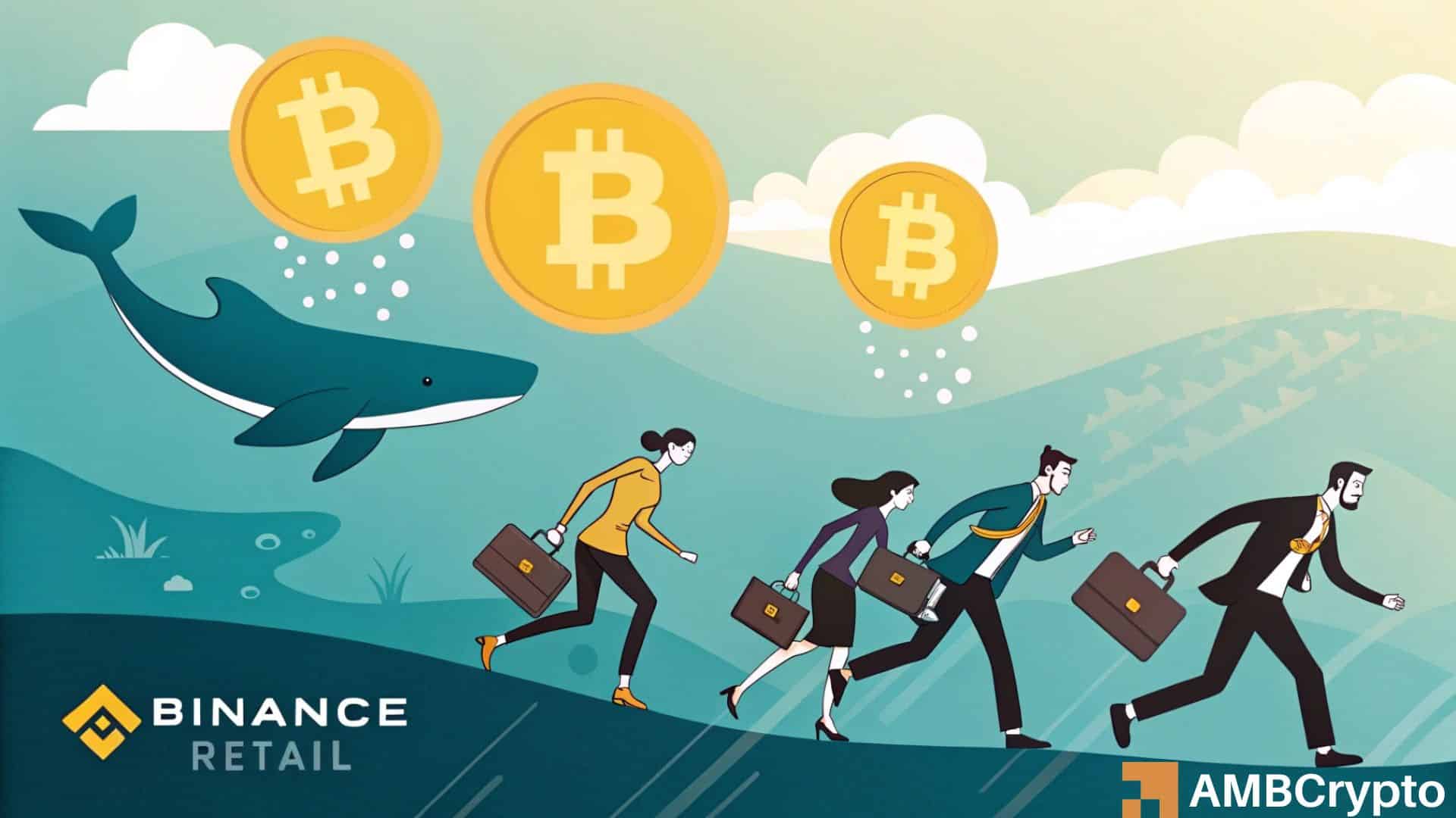 Retail traders have sold 6,000 BTC, while whales hold strong, absorbing selling pressure. Bitcoin’s accumulation signals a potential breakout above $105,500.