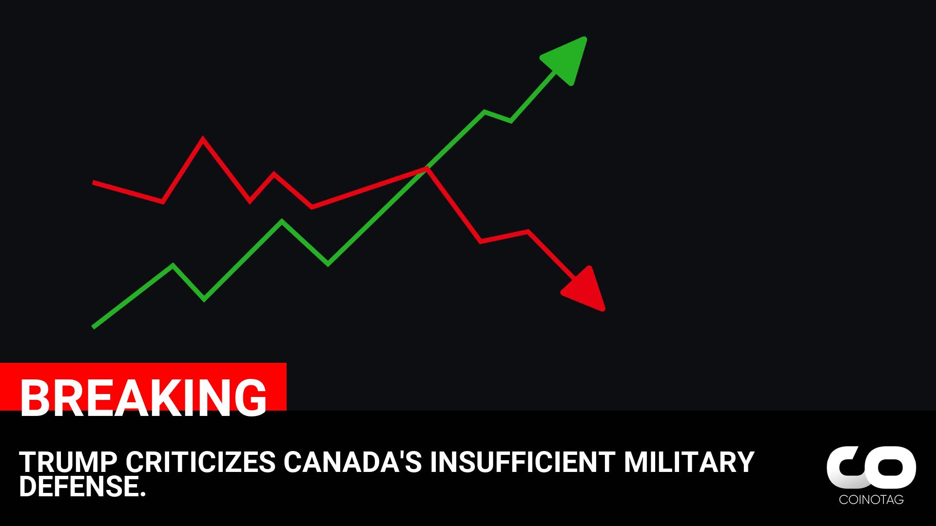 Trump Slams Canada’s Lack of Military Defense, Impact on Cryptocurrency Market