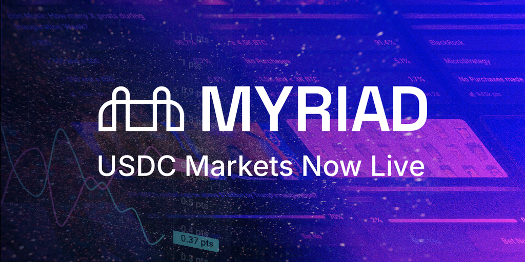 Prediction Market MYRIAD Launches USDC Markets