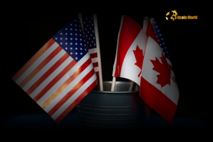 Buckle up, market watchers! A significant economic tremor is shaking the foundations of North American trade as Canada announces a bold move to impose hefty tariffs on goods flowing in from south of the border. Are you prepared for the potential ripple effects across various sectors, including, indirectly, the volatile cryptocurrency landscape? Let’s dive into the details of Canada’s retaliatory tariffs and what this could mean for the broader economic climate. Decoding Canada Tariffs on US Imports: What’s Happening? In a decisive response to ongoing trade tensions, Canada is set to levy a substantial 25% tariff on a staggering $29.8 billion worth of US imports . This isn’t just a minor adjustment; it’s a significant escalation in trade relations. According to insights shared by @solidintel_x on X, these Canada tariffs are scheduled to take effect starting March 13th, marking a critical date for businesses and consumers alike. But what exactly does this entail? Reciprocal Action: These tariffs are framed as reciprocal, meaning they are in direct response to trade actions taken by the United States that Canada views as unfair or detrimental to its economy. Broad Scope: The tariffs will apply to a wide range of US imports , encompassing not just steel and aluminum as initially targeted in previous disputes, but potentially extending to other sectors. The sheer volume of imports affected—$29.8 billion—underscores the scale of this trade action. Economic Impact: Such tariffs are designed to make US imports more expensive in Canada. This can lead to several immediate effects: Increased costs for Canadian businesses that rely on US imports as inputs for their products. Potentially higher prices for Canadian consumers as businesses pass on tariff costs. A shift in demand, potentially favoring domestic Canadian products or imports from countries not subject to these tariffs. March 13th Deadline: The implementation date of March 13th adds a sense of urgency. Businesses need to quickly assess their supply chains, pricing strategies, and overall market approach to adapt to these new trade realities. Navigating the Trade War Tides: What are the Potential Challenges? The imposition of Canada tariffs , while a strategic move by the Canadian government, is not without its challenges and potential downsides. A trade war, even a localized one, can create significant disruptions and uncertainties. Challenge Description Increased Consumer Prices As tariffs make US imports more expensive, these costs are often passed down to consumers in the form of higher prices for goods ranging from everyday items to specialized products. Business Disruption Companies that rely on US imports for their operations may face increased costs, supply chain disruptions, and the need to find alternative suppliers or adjust their production processes. Retaliation Risk Trade disputes are often cyclical. While Canada’s tariffs are retaliatory, there’s always a risk of further counter-retaliation from the US, escalating the trade tensions and potentially impacting more sectors. Economic Slowdown Prolonged trade disputes and tariffs can dampen economic activity. Increased costs and market uncertainty can lead to reduced investment, slower growth, and potentially job losses in affected industries. Damaged Trade Relations Even if resolved, trade disputes can strain long-term trade relationships between countries, making future cooperation more challenging. The Broader Economic Impact: Beyond Tariffs and Trade The impact of these Canada tariffs extends beyond just the direct trade of goods between Canada and the US. They contribute to a broader sense of market uncertainty that can ripple through the global economy. Here’s how: Investor Sentiment: Trade disputes create market uncertainty , which can negatively impact investor confidence. Investors may become more risk-averse, potentially pulling back from investments in equities and other assets perceived as risky. Currency Fluctuations: Significant trade actions can influence currency exchange rates. The Canadian dollar and the US dollar may see fluctuations as markets react to these tariffs and the overall trade climate. Currency volatility adds another layer of market uncertainty for businesses and investors. Global Supply Chains: In today’s interconnected world, supply chains are often complex and span multiple countries. Tariffs can disrupt these intricate networks, leading to inefficiencies and increased costs across various industries globally. Inflationary Pressures: Tariffs, by nature, can contribute to inflationary pressures. Increased import costs can translate to higher prices for consumers, potentially exacerbating existing inflation concerns in both Canada and the US. Geopolitical Implications: Trade disputes are often intertwined with broader geopolitical dynamics. Escalating trade tensions can reflect and exacerbate underlying political disagreements, further contributing to global market uncertainty . Actionable Insights: Navigating the Uncertainty In times of market uncertainty fueled by trade disputes like the Canada tariffs on US imports , it’s crucial to adopt a proactive and informed approach. Here are some actionable insights to consider: Stay Informed: Keep abreast of the latest developments in trade relations. Follow reputable news sources and economic analysis to understand how the situation is evolving. Diversify Investments: In periods of market uncertainty , diversification becomes even more critical. Spreading investments across different asset classes and geographies can help mitigate risk. Assess Business Exposure: If you are a business owner, carefully assess your exposure to US imports and exports. Evaluate your supply chains and consider contingency plans to adapt to potential disruptions and increased costs. Monitor Currency Markets: Pay close attention to currency fluctuations, particularly the CAD/USD exchange rate, as trade disputes can significantly impact currency values. Seek Professional Advice: Consult with financial advisors or trade experts to get personalized guidance on how to navigate the market uncertainty and potential economic impacts of these tariffs. Conclusion: A New Chapter in North American Trade? Canada’s imposition of 25% tariffs on $29.8 billion of US imports is a significant development that signals a potentially turbulent period for North American trade relations. While the long-term consequences remain to be seen, the immediate impact is clear: increased market uncertainty and potential economic ripples across various sectors. Businesses and consumers alike need to prepare for adjustments and navigate this evolving landscape with vigilance and informed strategies. The coming months will be crucial in determining whether this trade dispute escalates further or if a path towards resolution can be forged. One thing is certain: the economic narrative between Canada and the US is entering a new, potentially challenging chapter. To learn more about the latest crypto market trends, explore our article on key developments shaping Bitcoin price action.